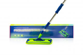 Mop. Universal mop with two attachments of microfiber for floor and other surfaces