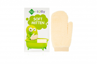 Children's soft mitten Green Fiber & Totty, beige