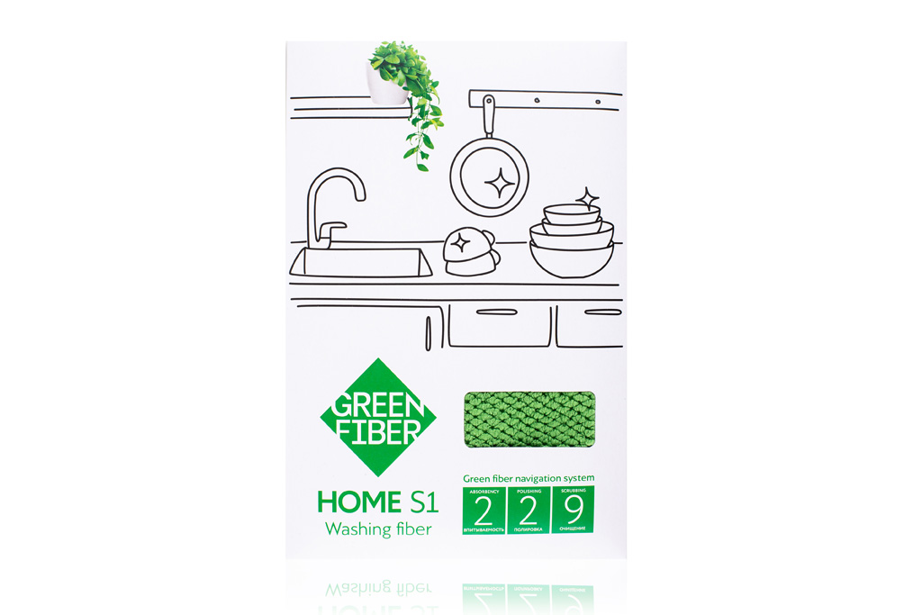 Green Fiber HOME S1 Washing Fiber Dish Washing Fiber Green Green 