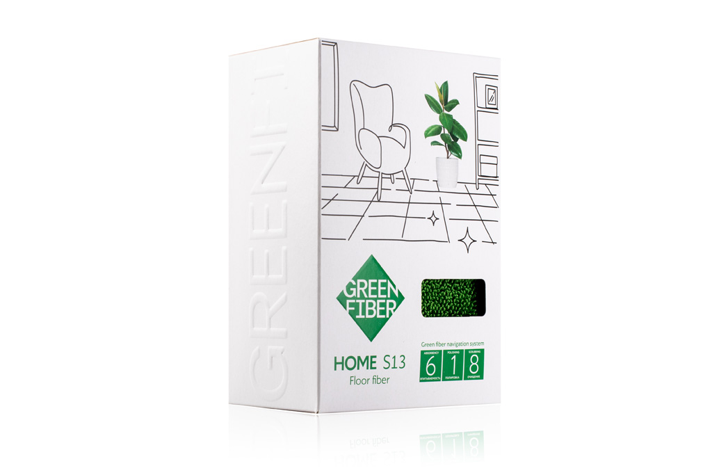 Green Fiber HOME S13, floor fiber Twist fiber for the floor green ...
