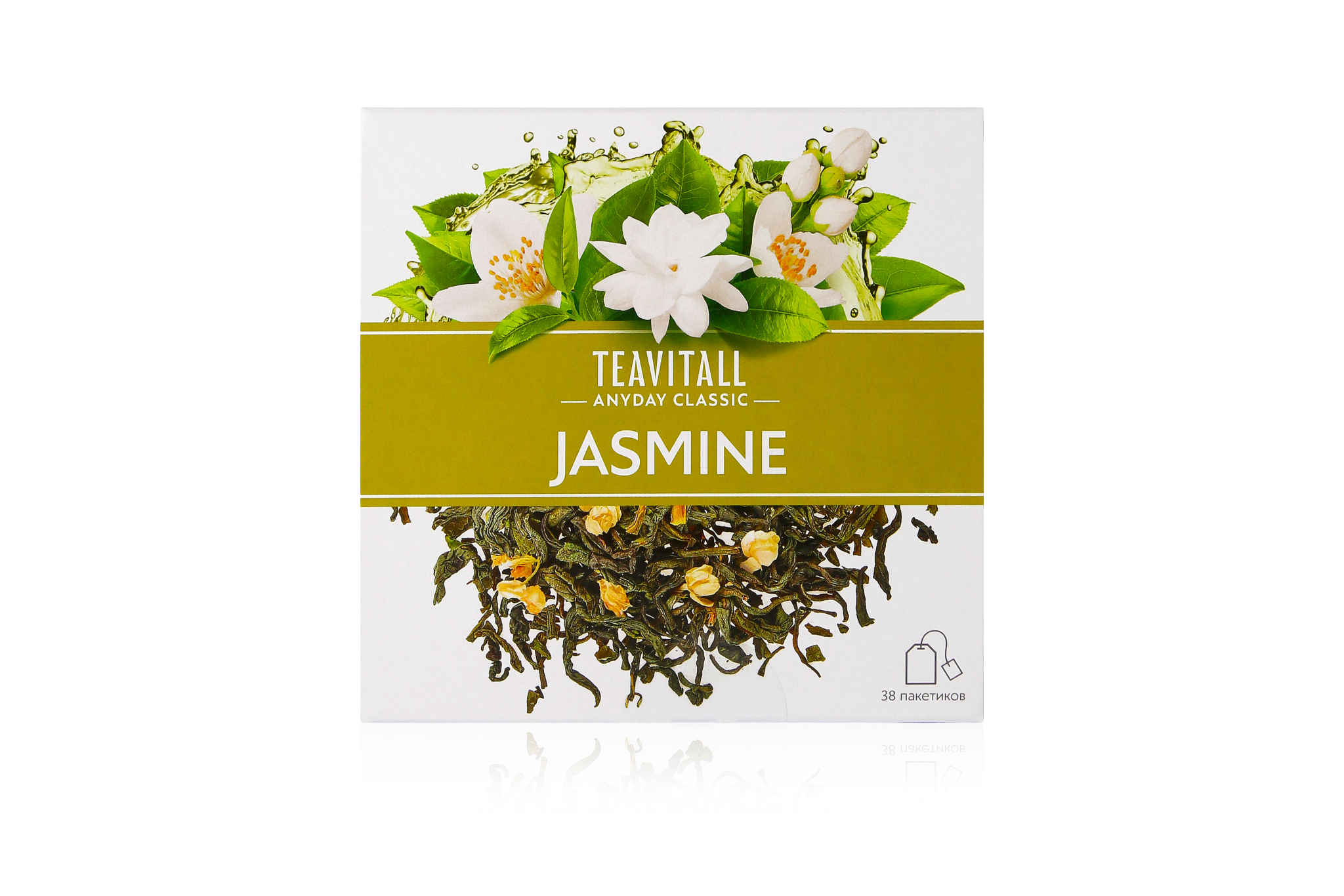 TEAVITALL ANYDAY CLASSIC Jasmine green tea, 38 filter packs ...